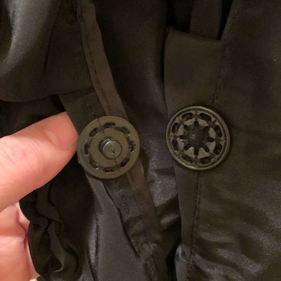 COCO and Tashi Jacket/cardigan with mixed material Double Ruffled collar NWOT - Picture 9 of 12